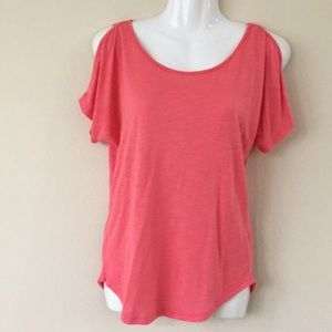4 for $12 -XS Salmon “Mudd” slightly sheer t-shirt